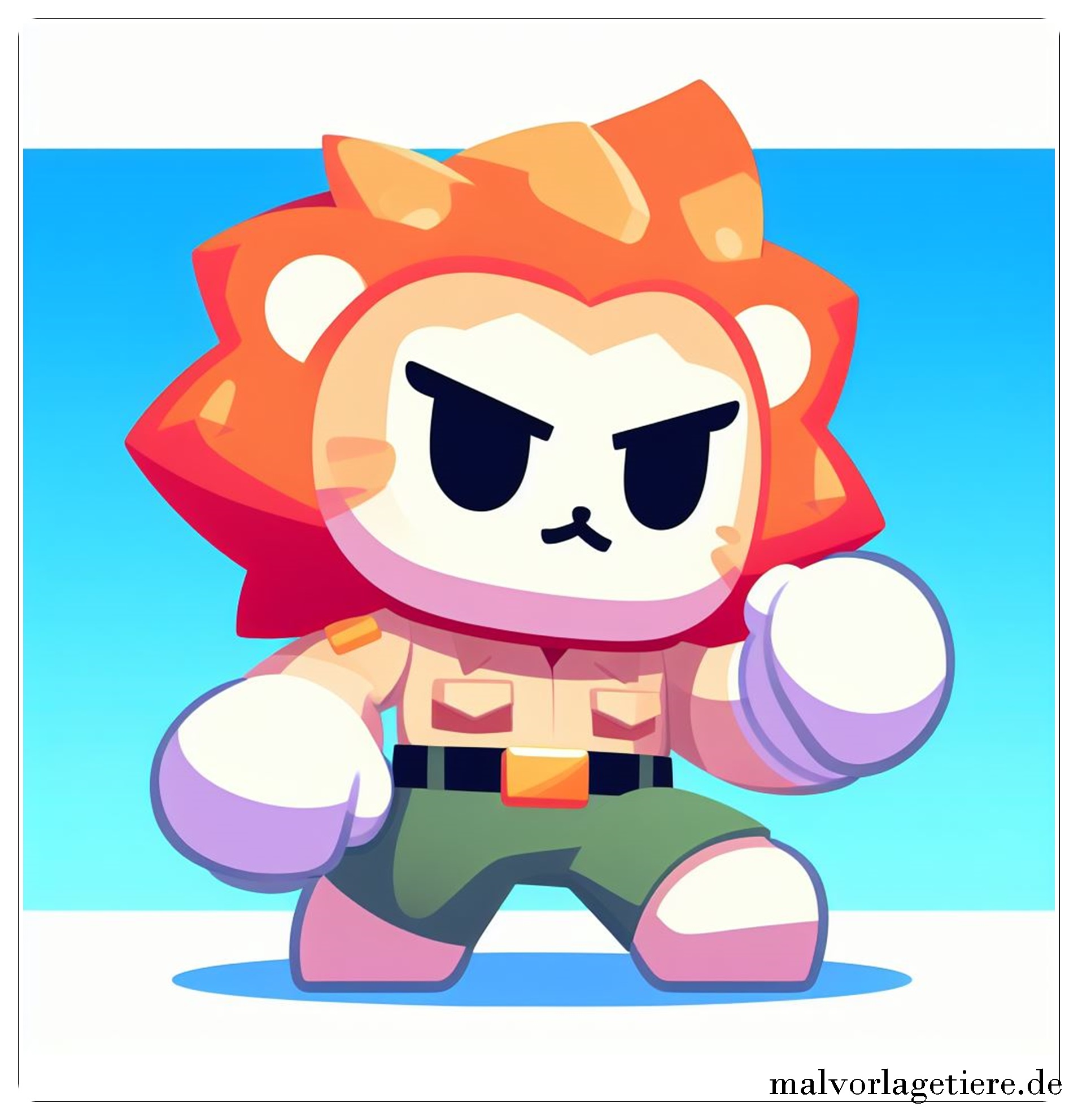 Brawl stars ausmalbilder leon 03 by malvorlagetiere