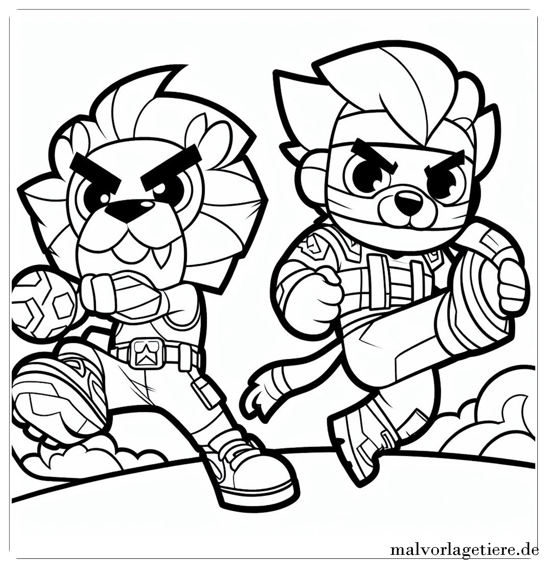 Brawl stars ausmalbilder leon 04 by malvorlagetiere