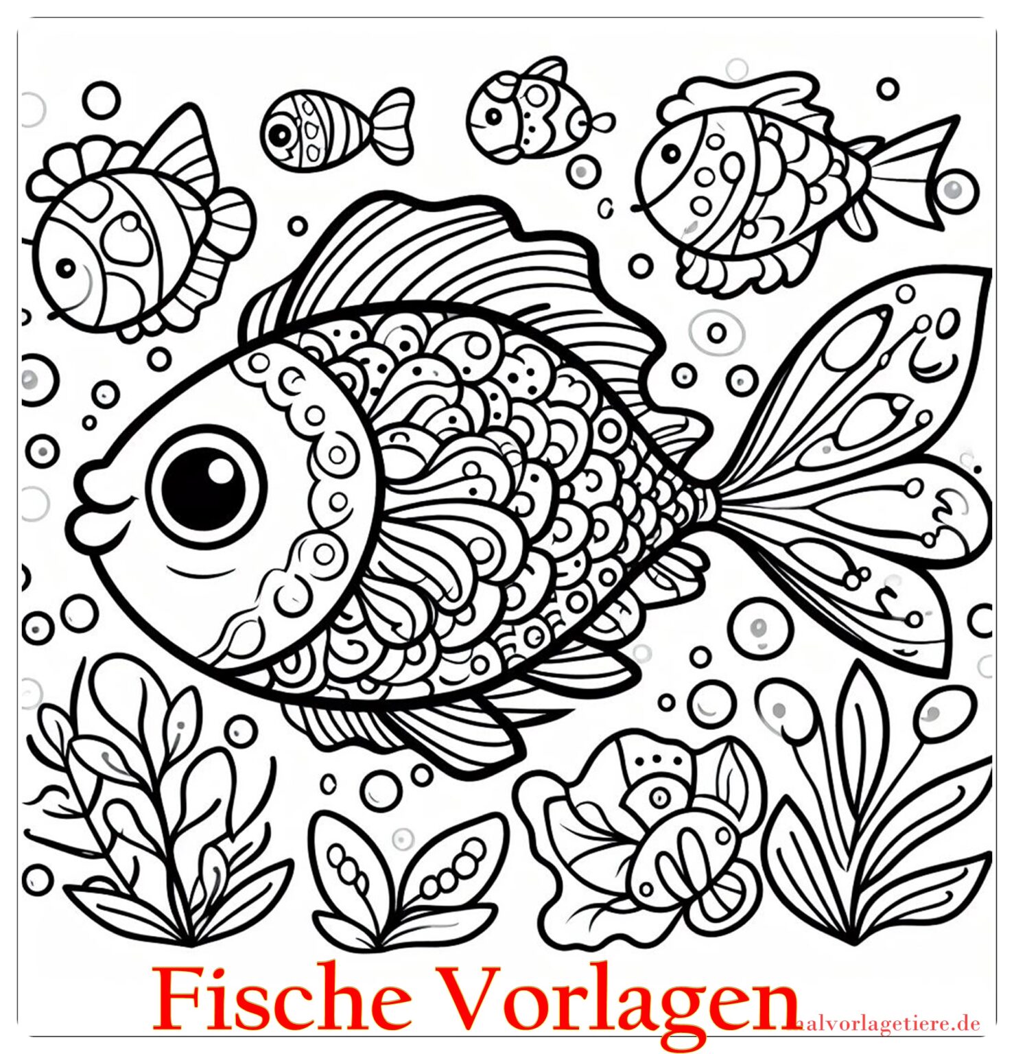 Fische Vorlagen zum Ausdrucken 08 by malvorlagetiere