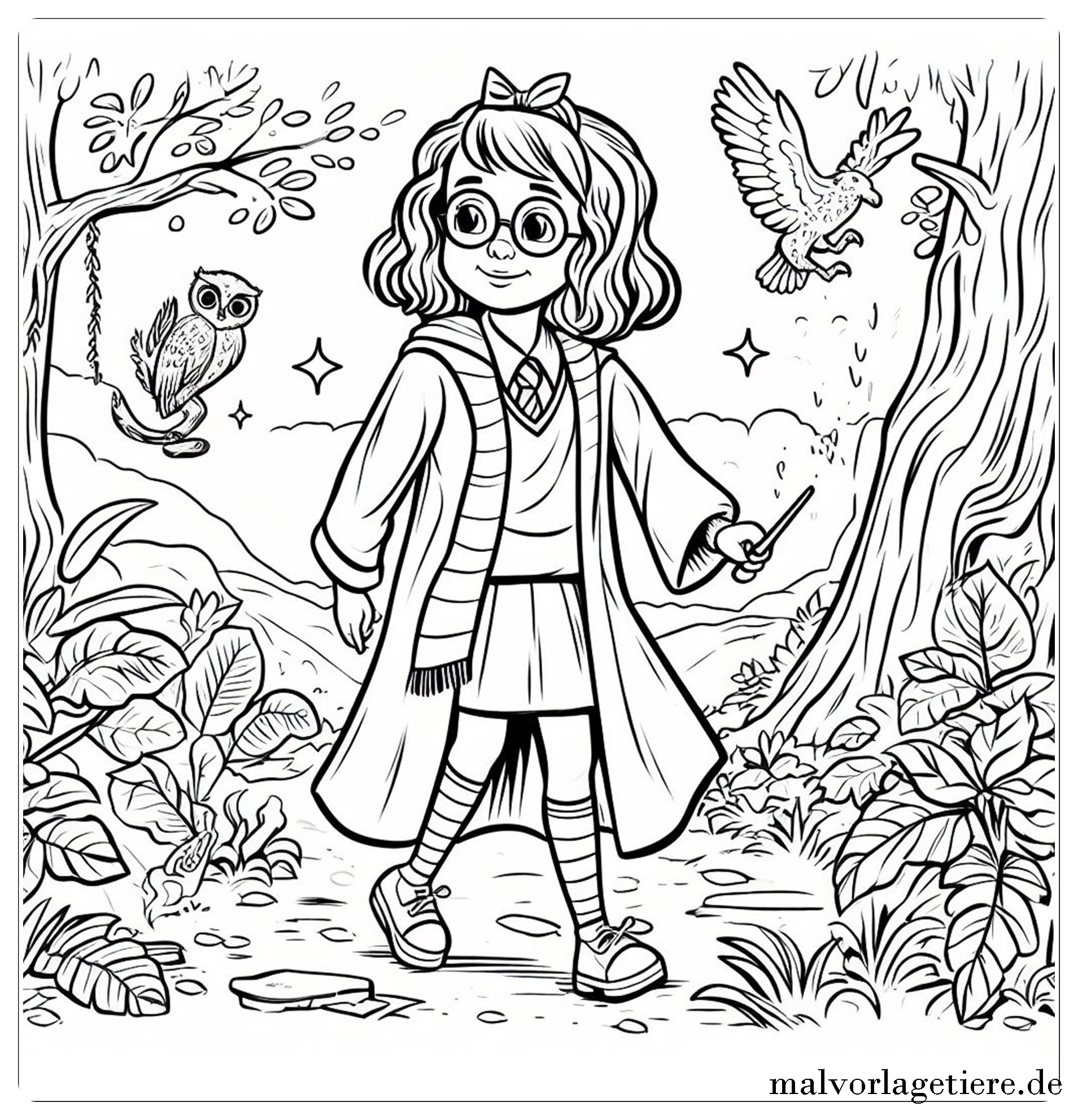 Harry potter ausmalbilder hermine 04 by malvorlagetiere