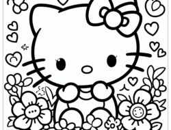 Finde die besten Bilder von Hello Kitty zum Ausmalen hier!