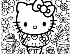 Hello Kitty zum Ausmalen 07 by malvorlagetiere