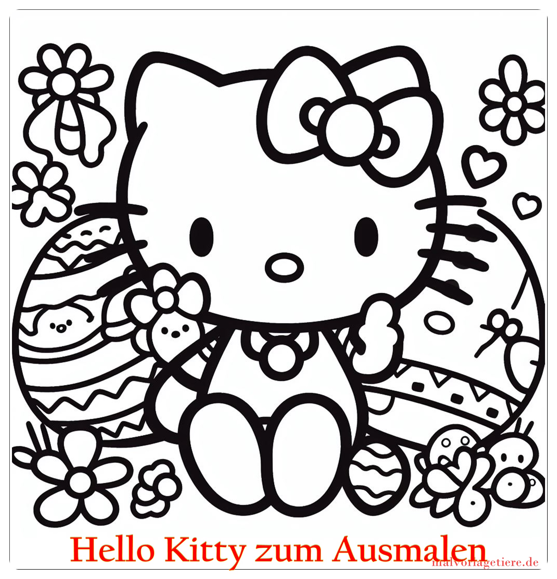 Hello Kitty zum Ausmalen 08 by malvorlagetiere