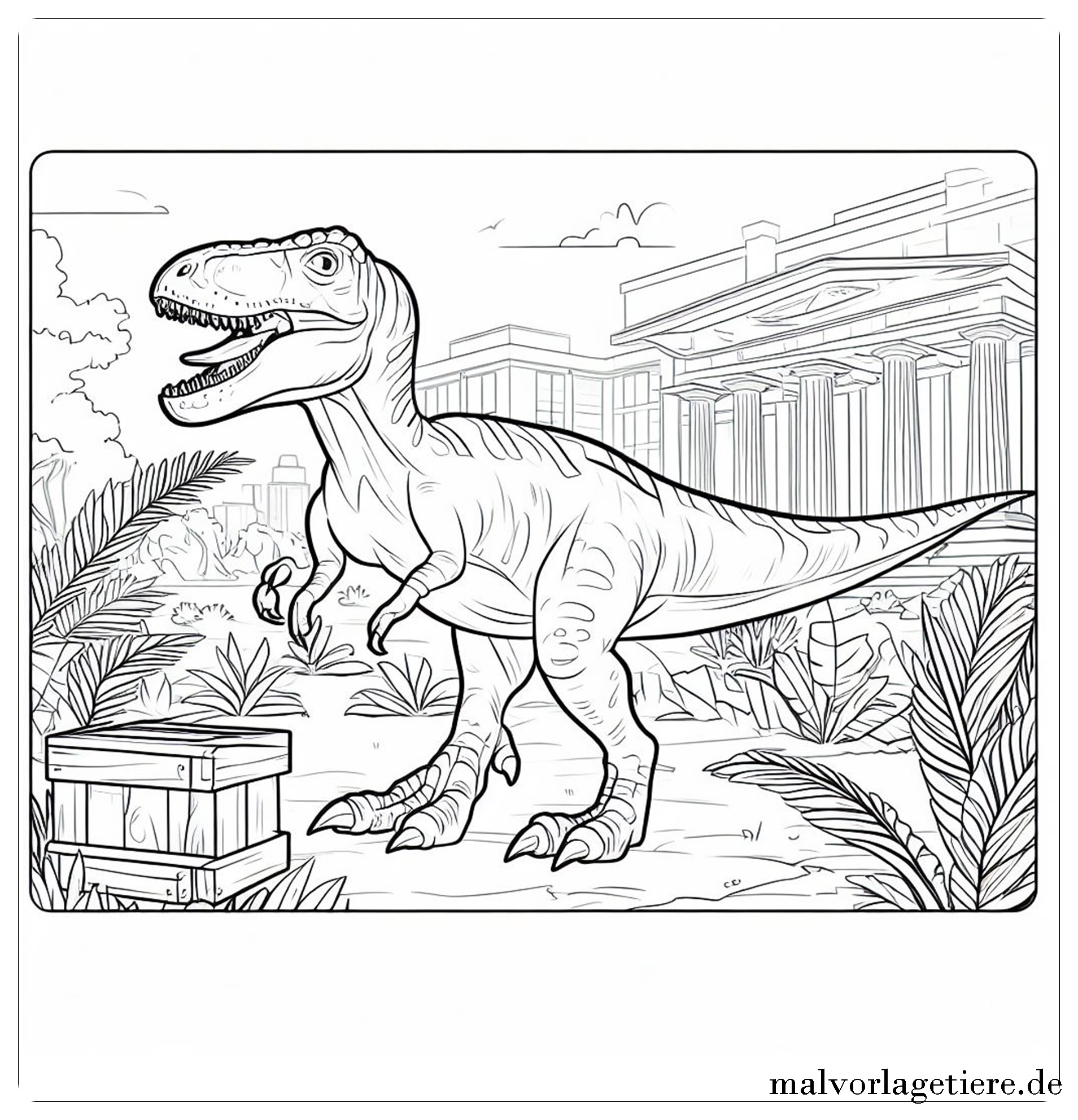 Jurassic world ausmalbilder indoraptor 05 by malvorlagetiere