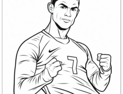 Ronaldo Ausmalbild zum Ausdrucken 05 by malvorlagetiere.de