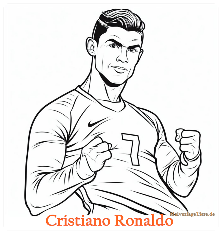 CR7 Ausmalbilder: Lass deine Kreativität mit Cristiano Ronaldo aufblühen!