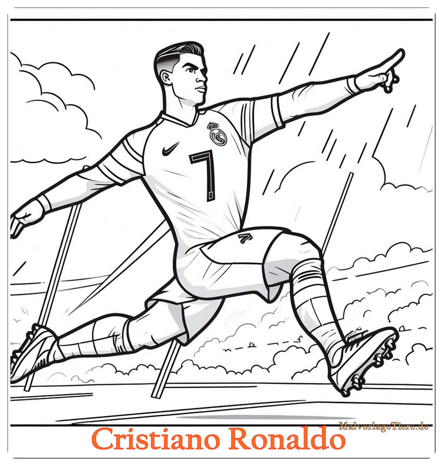 CR7 Ausmalbilder: Lass deine Kreativität mit Cristiano Ronaldo aufblühen!