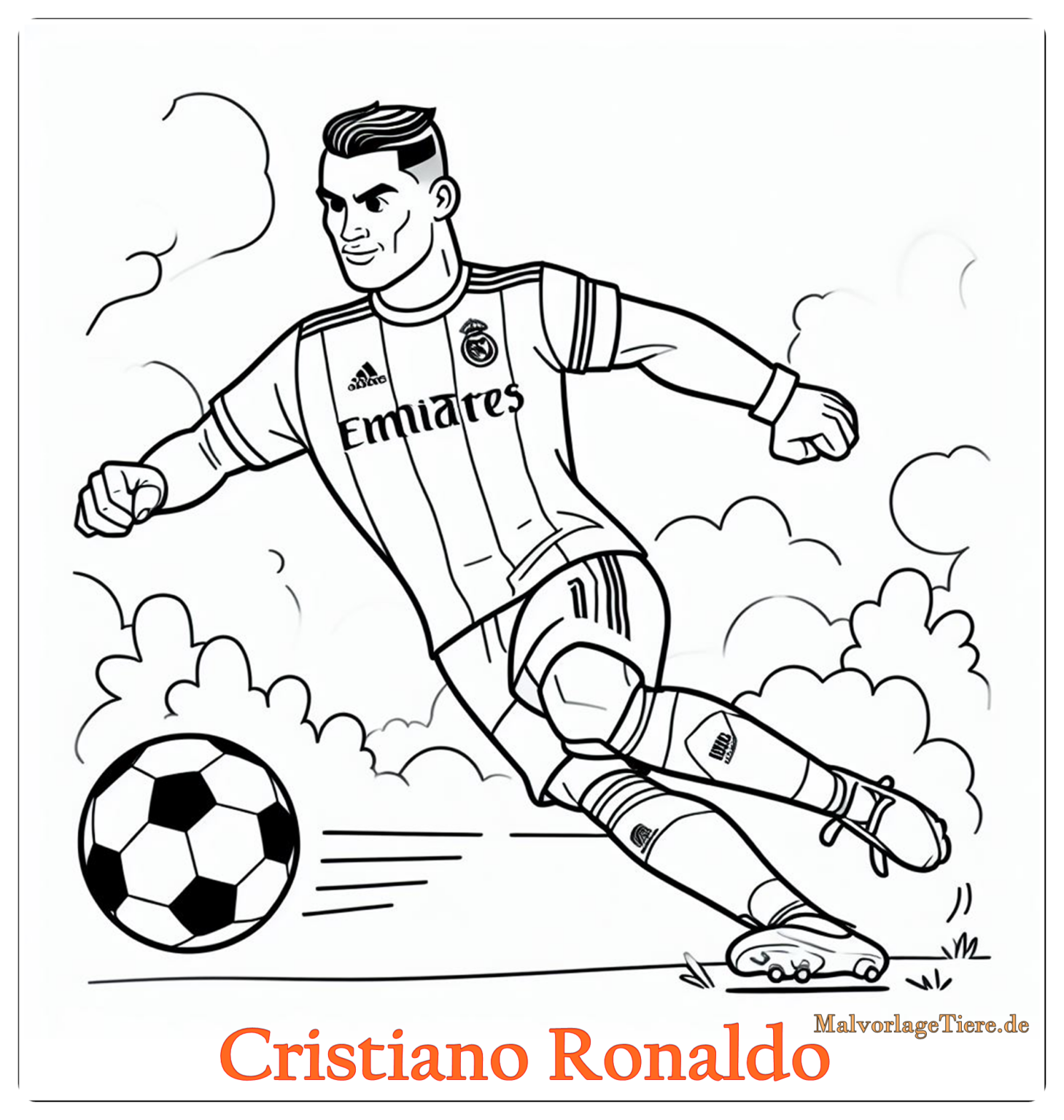 Ronaldo Ausmalbild zum Ausdrucken – Spaß und Kreativität für Kinder ...