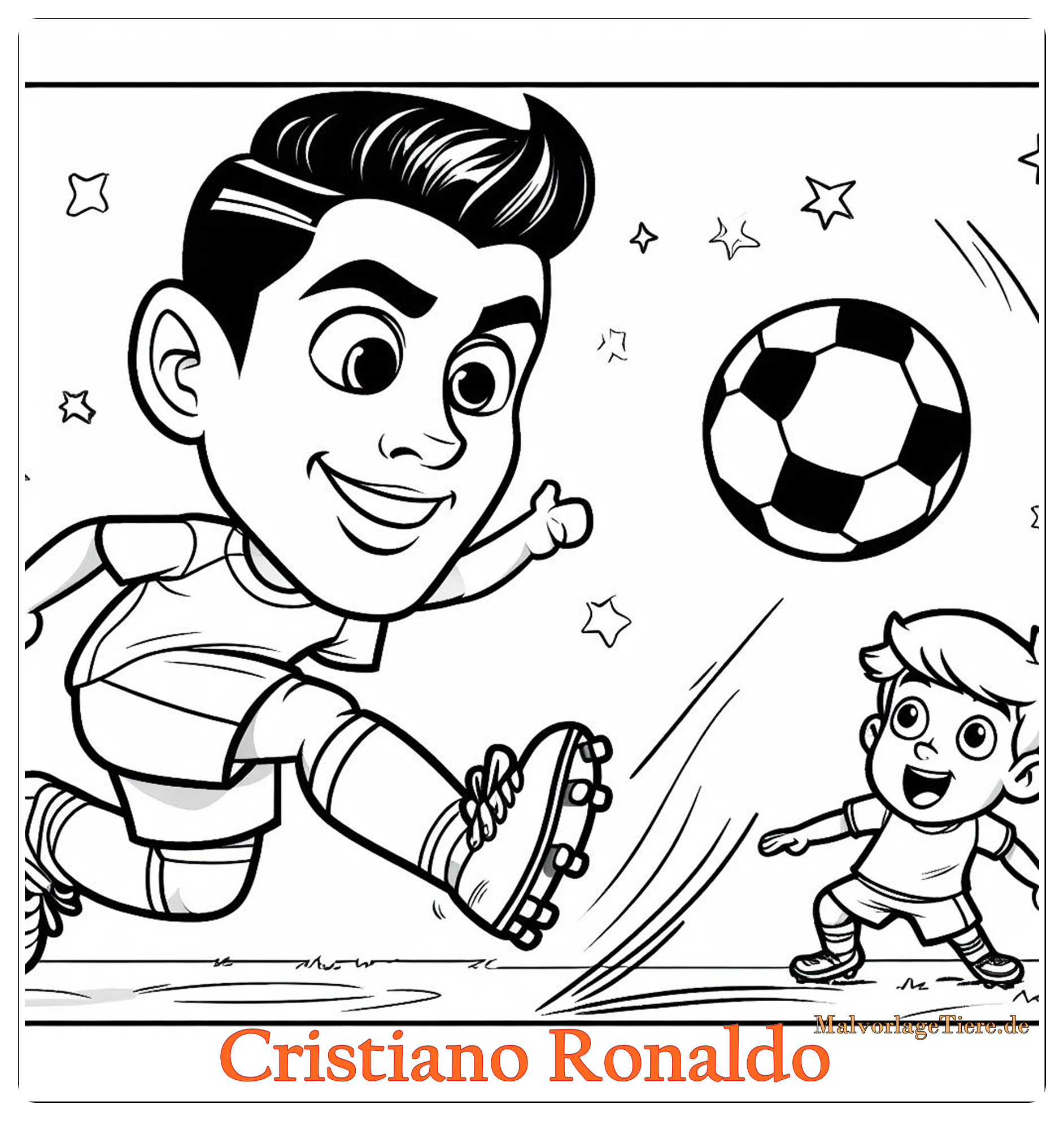 Ronaldo Ausmalbild zum Ausdrucken 13 by malvorlagetiere.de