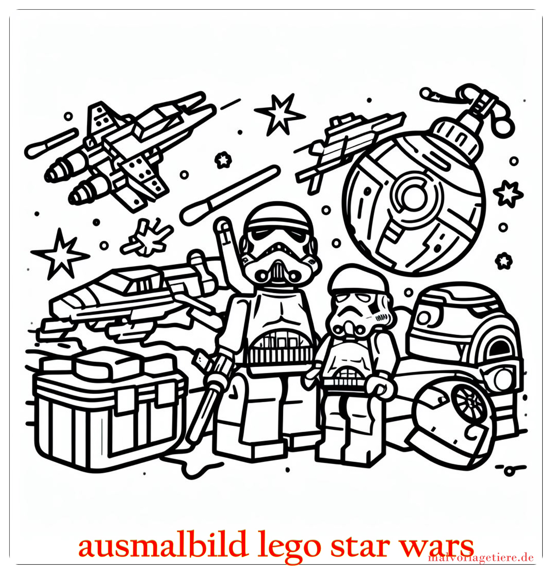 ausmalbild lego star wars 02 by malvorlagetiere