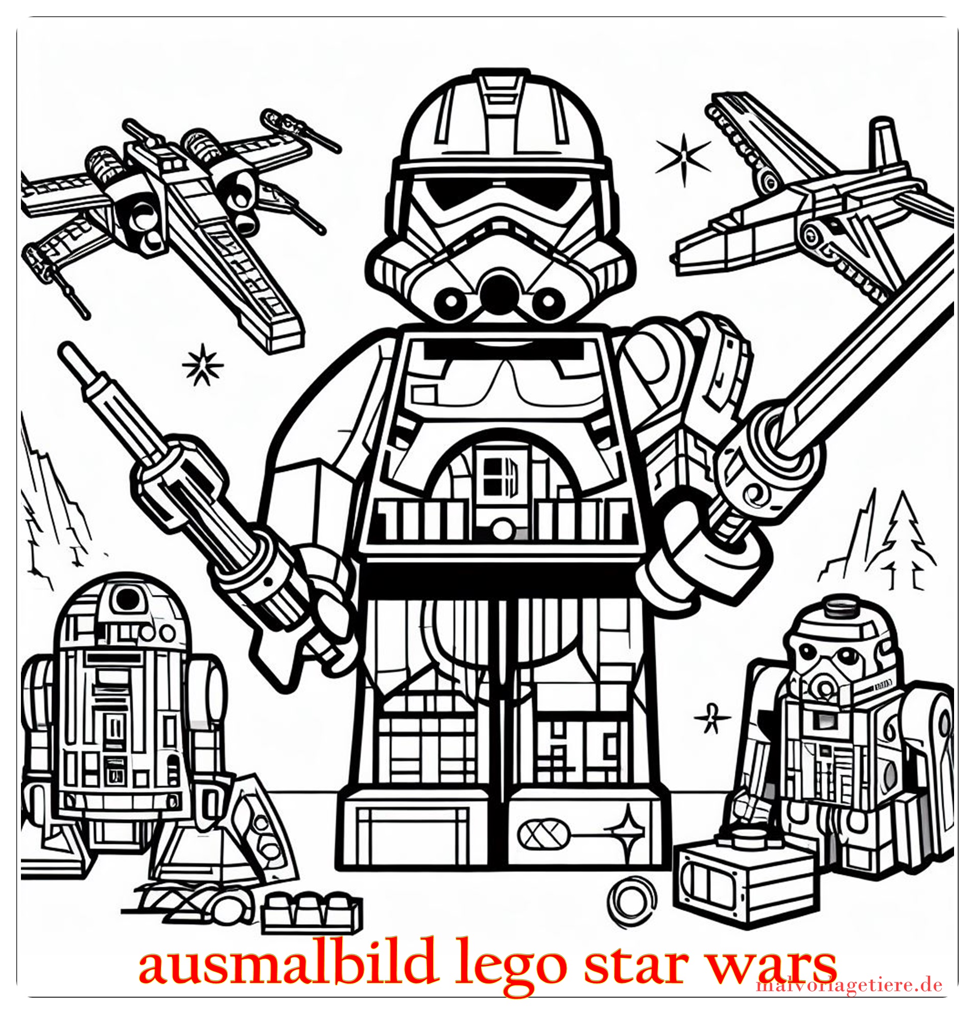 ausmalbild lego star wars 05 by malvorlagetiere