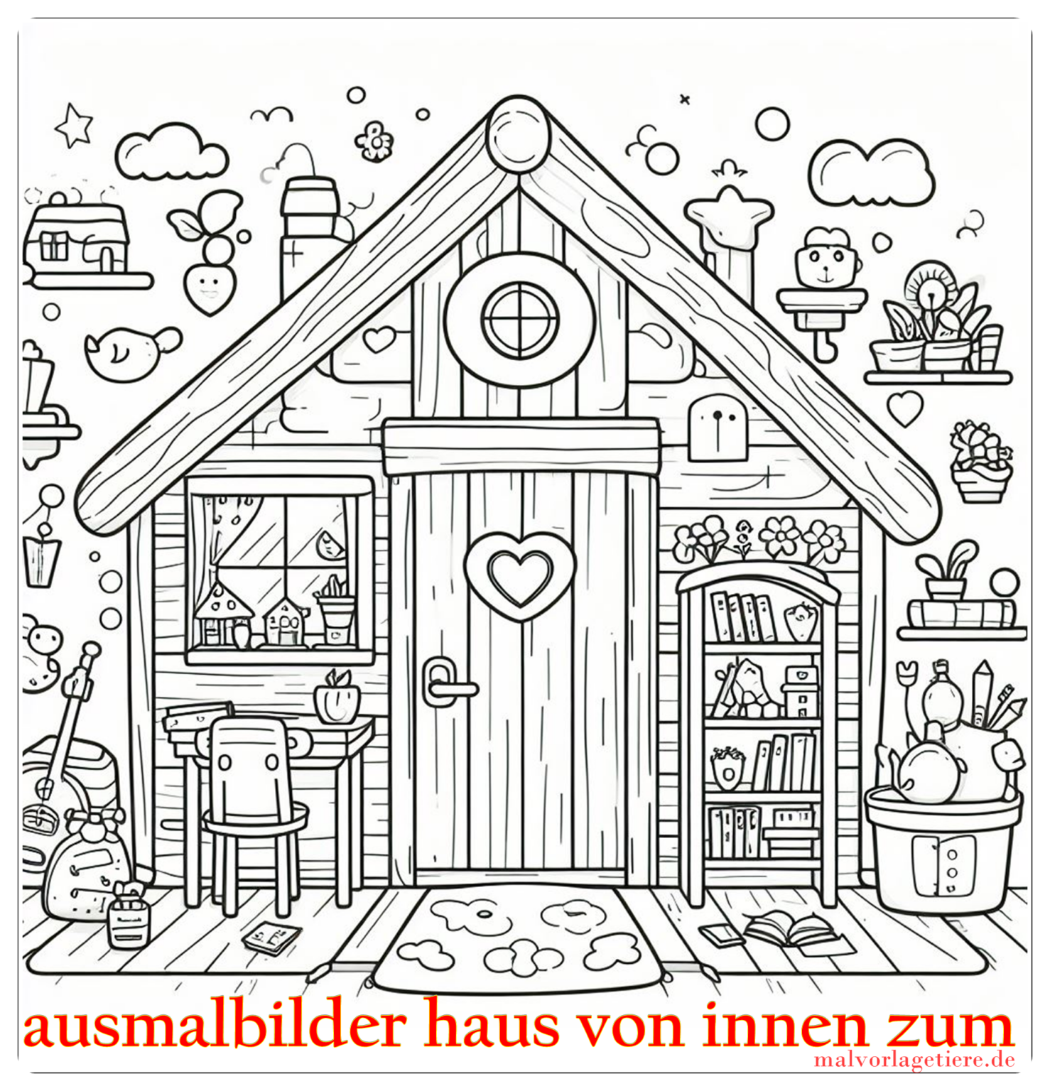 Entdecke die Freude am Ausmalen: Dein Traumhaus von Innen zum Ausdrucken!