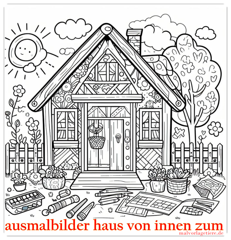 Entdecke die Freude am Ausmalen: Dein Traumhaus von Innen zum Ausdrucken!