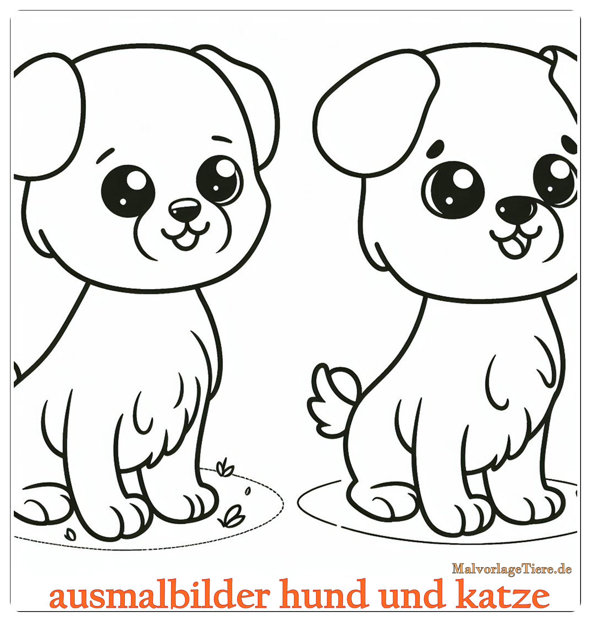 ausmalbilder hund und katze 14 by malvorlagetiere.de