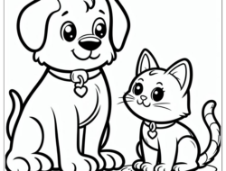 ausmalbilder hund und katze 15 by malvorlagetiere.de