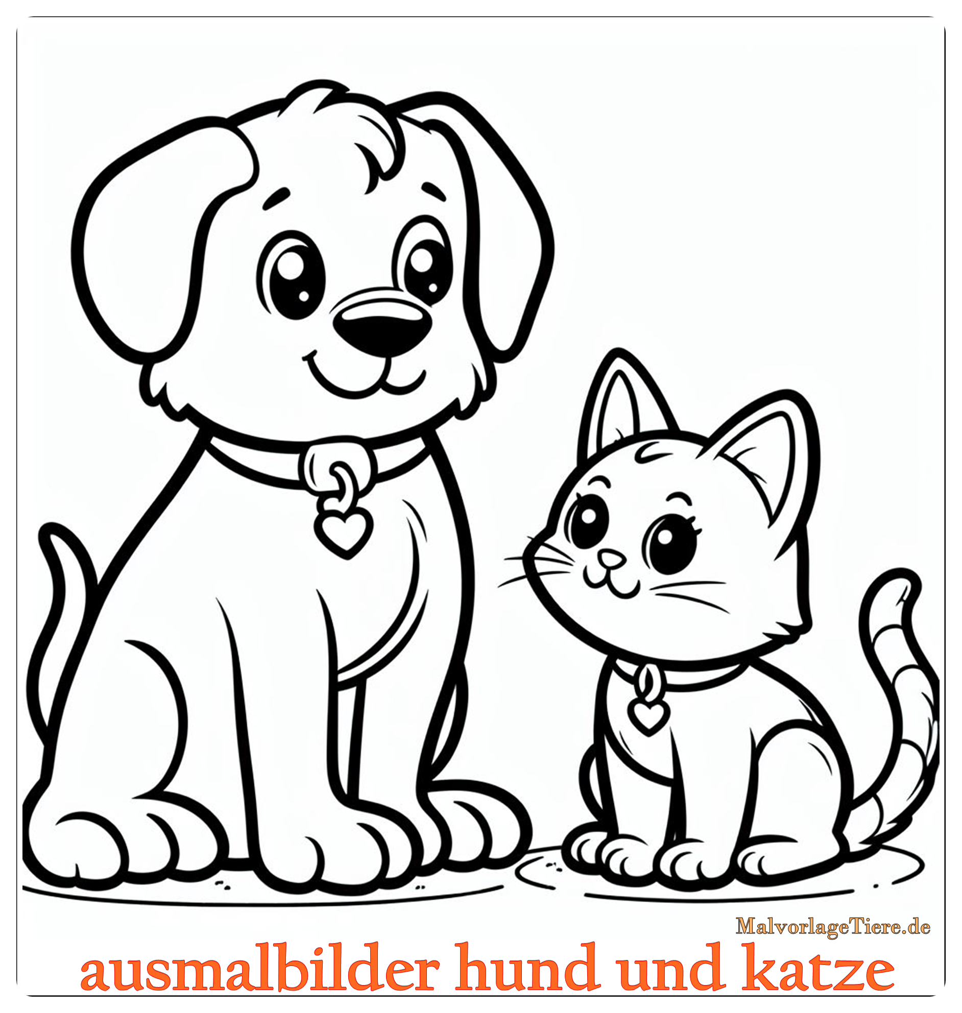 ausmalbilder hund und katze 15 by malvorlagetiere.de