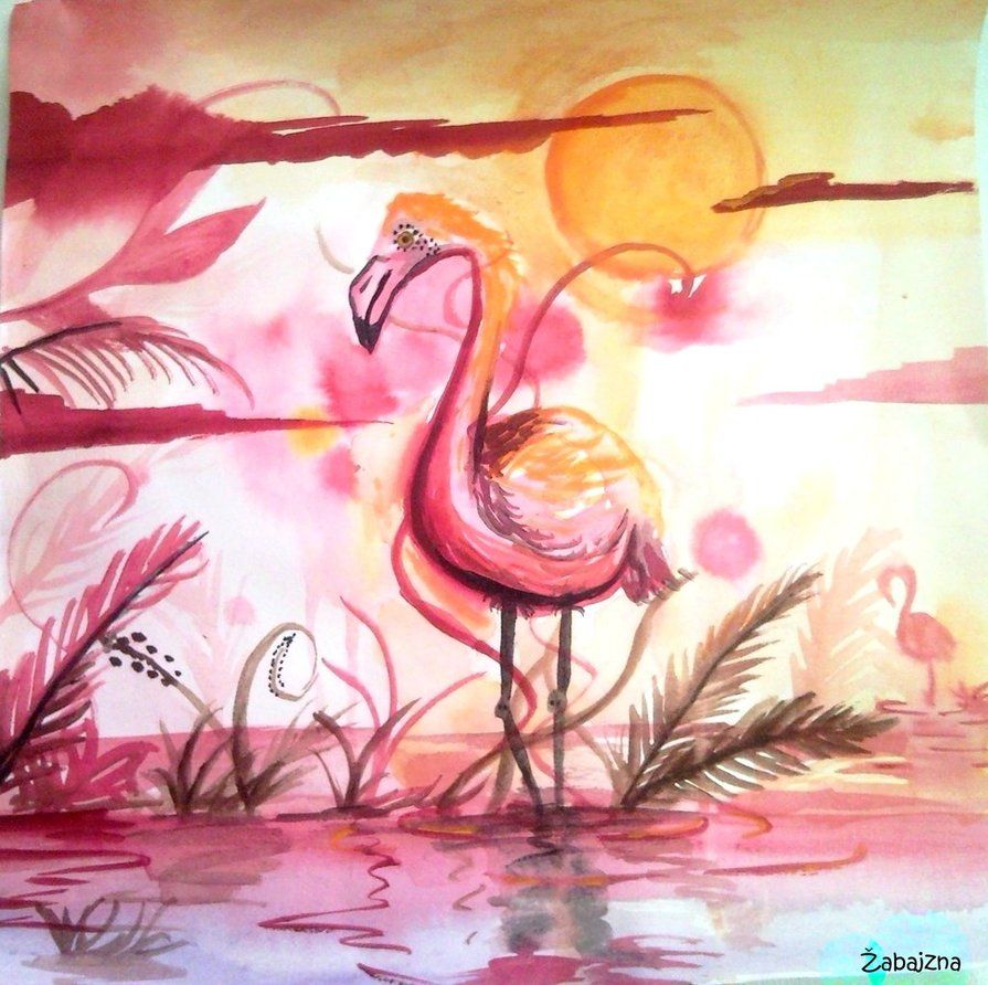 Die Magie des Zeichnens: Flamingos, Farben und Fantasie