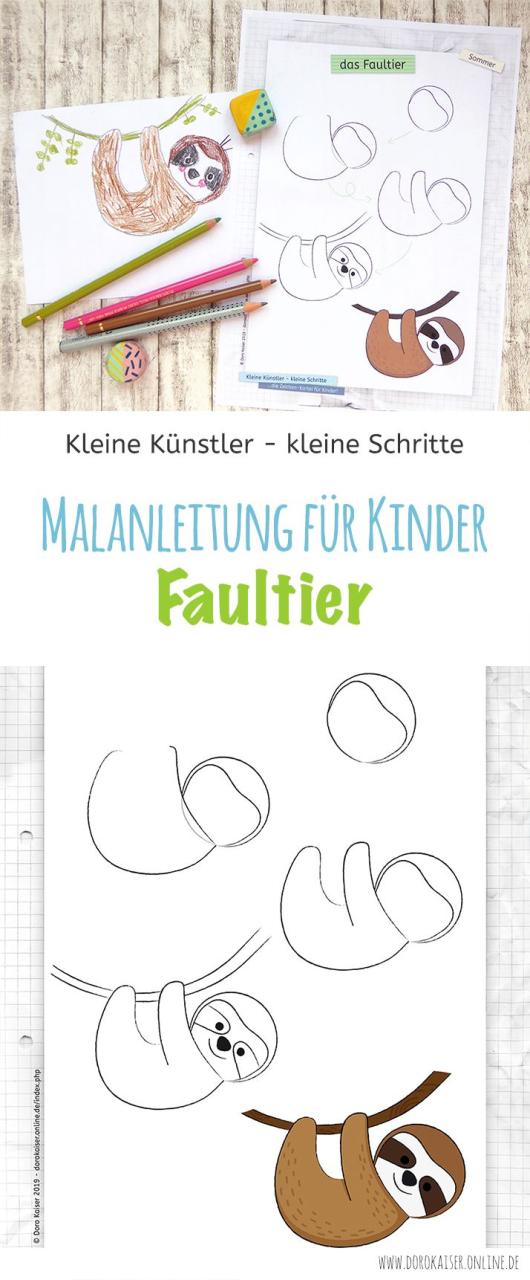 Die Magie des Zeichnens: Faultiere als Inspiration für kleine Künstler