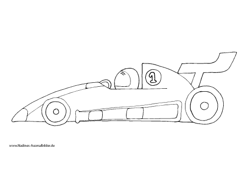 Die Welt der Rennwagen erkunden: Malvorlagen für kleine Künstler