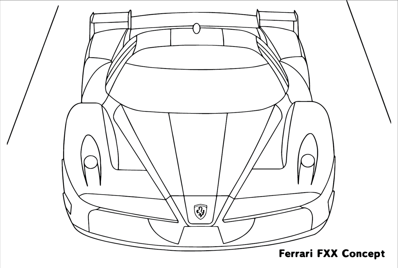 Die Welt der Farben entdecken: Malvorlagen für kleine Ferrari-Fans