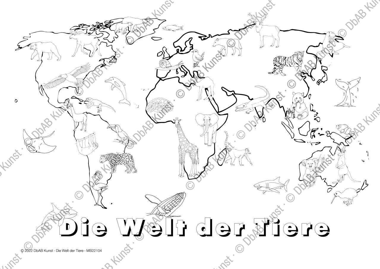 Die Welt der Tiere zum Ausmalen: Ein Abenteuer für kleine Künstler