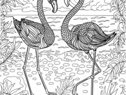 Die magische Welt der Flamingos: Ein Ausmalbild, das Herzen entfacht