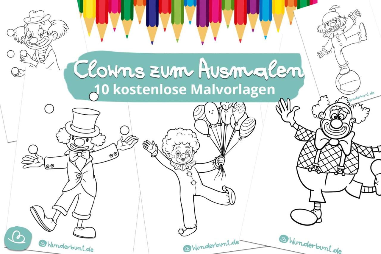 Die Magie des Malens: Clown-Malvorlagen für kleine Künstler