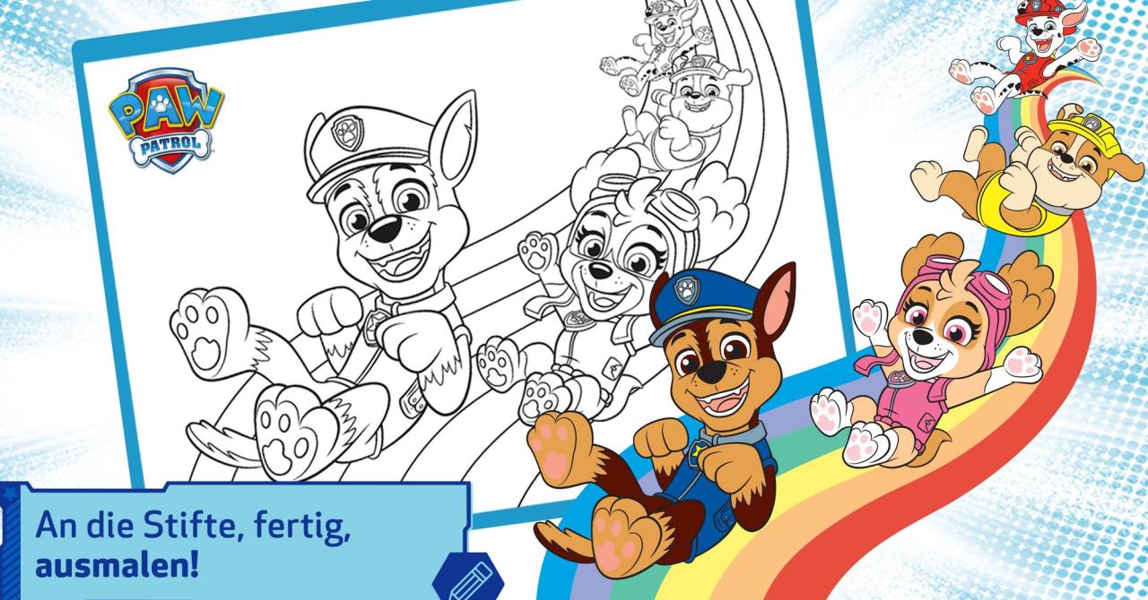 Die Paw Patrol zum Leben erwecken: Malvorlagen für kleine Künstler