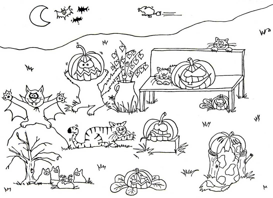 Halloween-Ausmalbilder zum kostenlosen Download: Gruselige Spaß für kleine Künstler