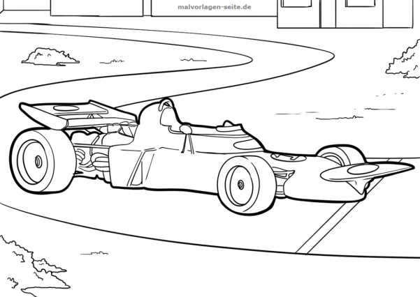 Die Welt der Rennwagen erkunden: Malvorlagen für kleine Künstler
