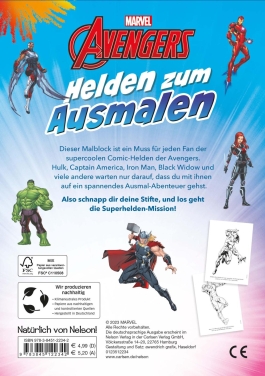 Die Welt der Marvel-Helden zum Ausmalen: Ein Abenteuer für kleine Künstler