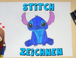 Die Magie des Zeichnens: Stitch, ein kleiner Freund auf Papier