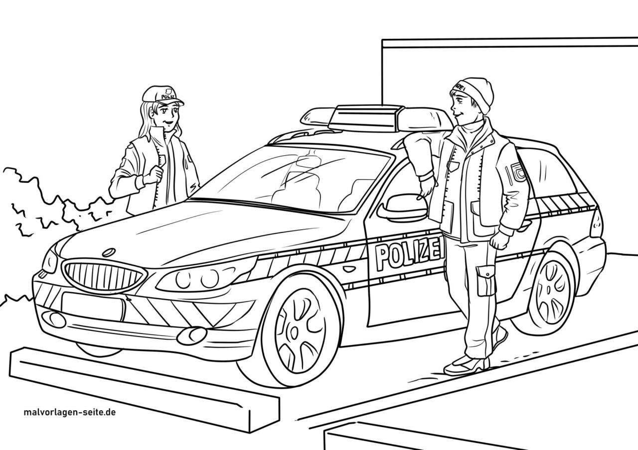 Die Magie des Zeichnens: Polizeiautos zum Ausmalen und die Freude am Kreativen