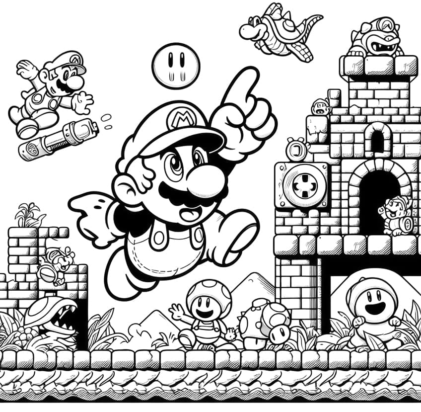 In die Welt von Super Mario: Malen und Entdecken mit Kindern