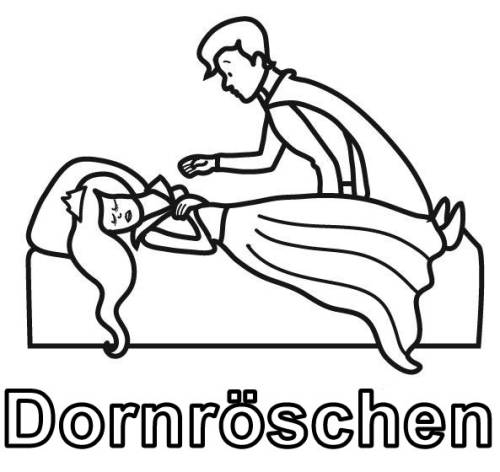 Dornröschen: Ein Märchen zum Ausmalen