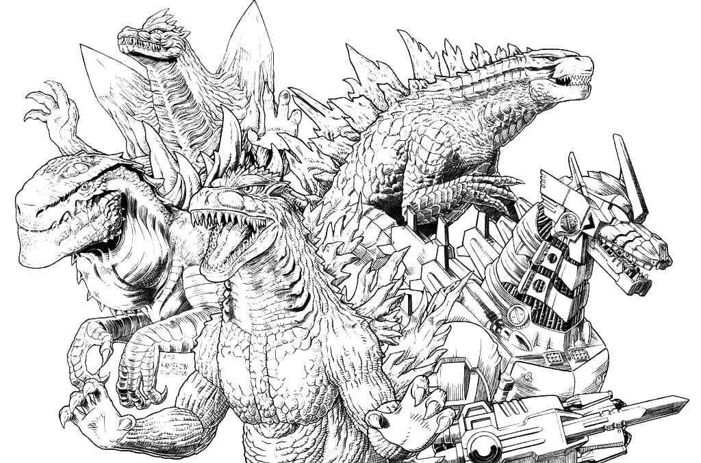 Godzilla ausmalen: Eine Reise in die Welt der Monster und Kreativität