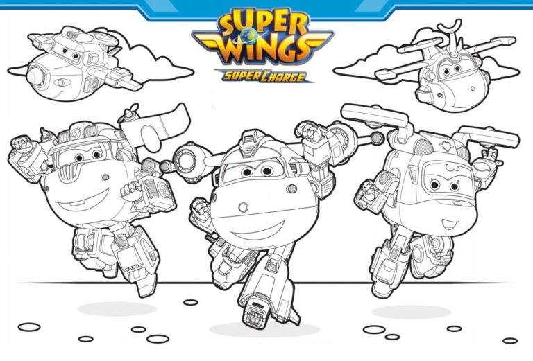 Super Wings: Abheben mit der Fantasie - Ausmalbilder für kleine Piloten