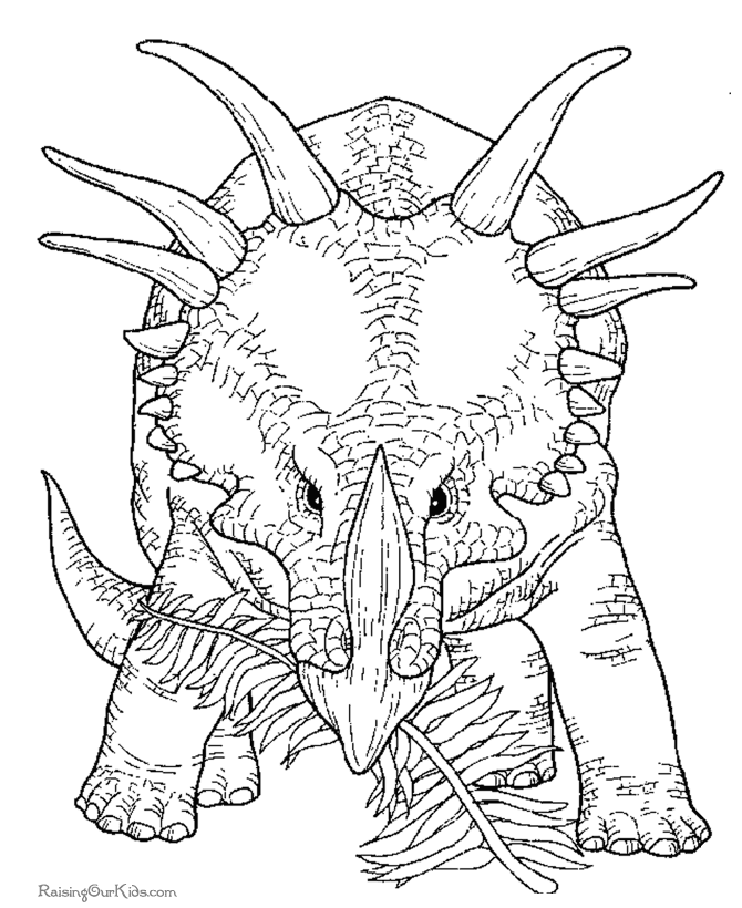 Die Welt der Dinosaurier: Triceratops Malvorlagen für kleine Künstler