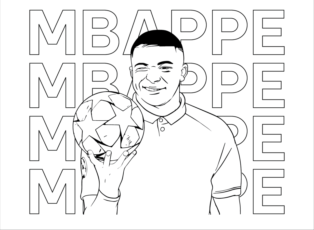 Die Magie des Zeichnens: Kylian Mbappé ausmalen und die Fantasie entfesseln