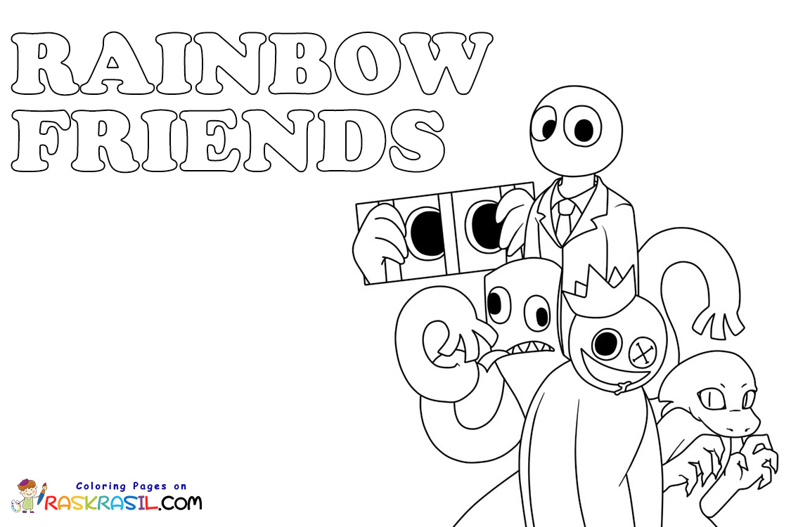 Die Welt der Farben: Rainbow Friends Ausmalbilder für kleine Künstler