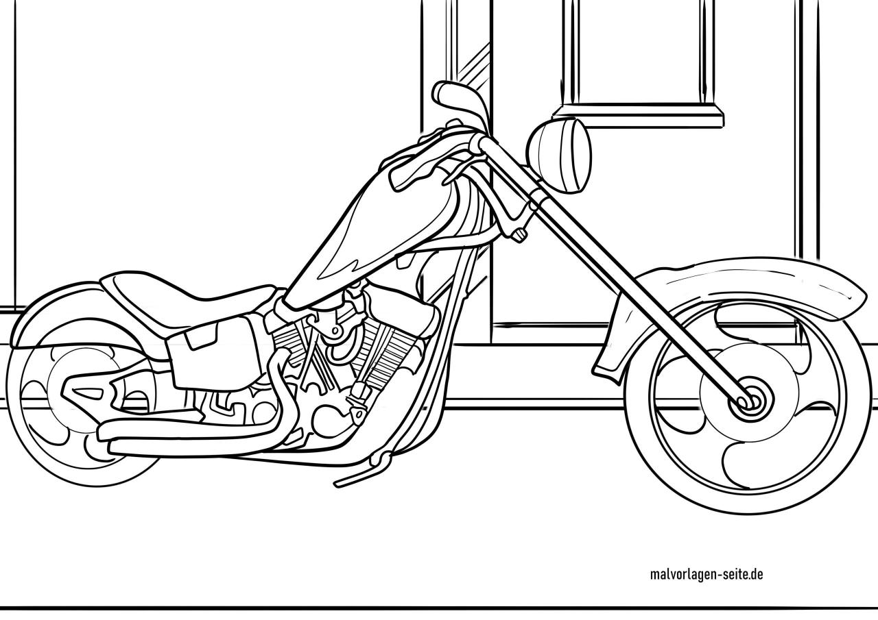 Die Magie des Zeichnens: Motorrad-Malvorlagen für kleine Künstler