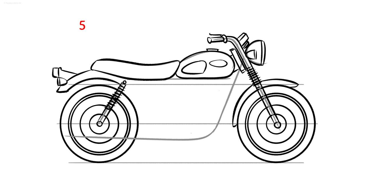 Die Magie des Zeichnens: Motorrad-Malvorlagen für kleine Künstler