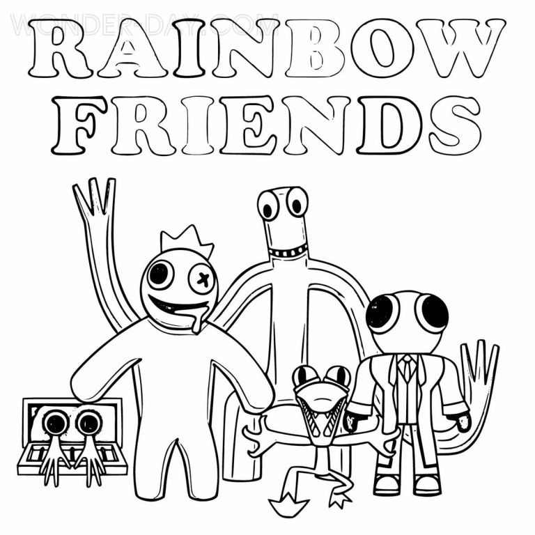 Die Welt der Farben: Rainbow Friends Ausmalbilder für kleine Künstler