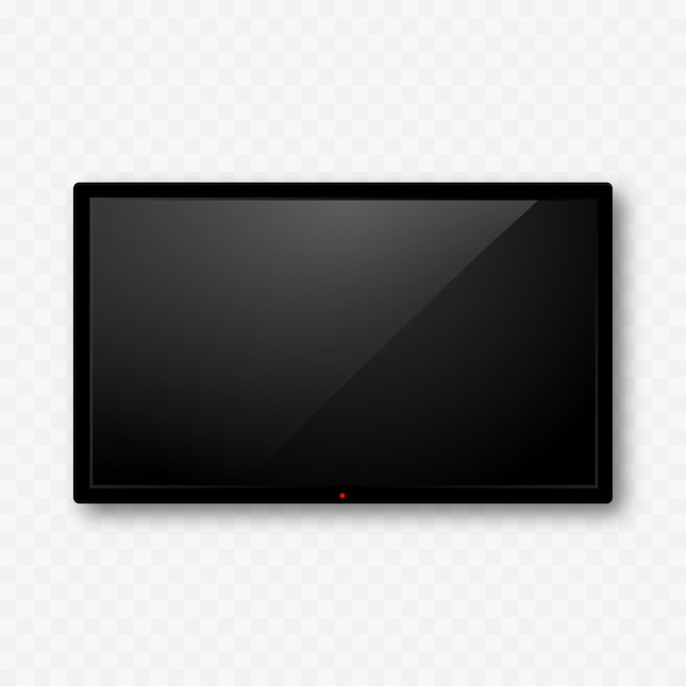 Premium Vector | Realistic TV screen mock up on transparent background.