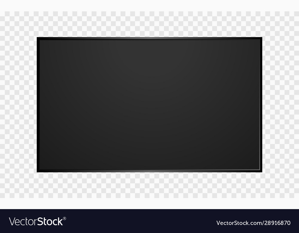 Tv screen blank on transparent background modern Vector Image