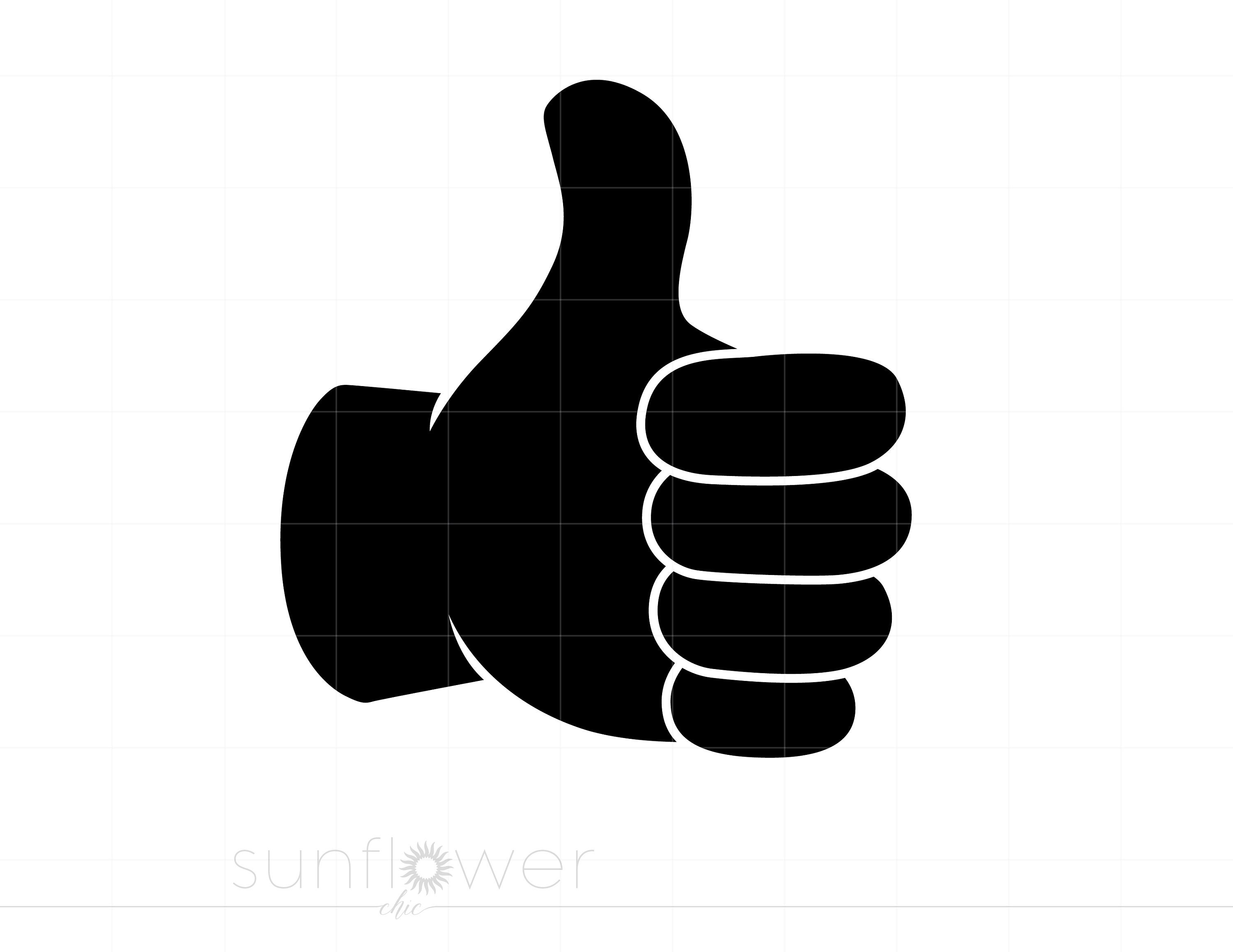 Thumbs Up Clipart Black And White