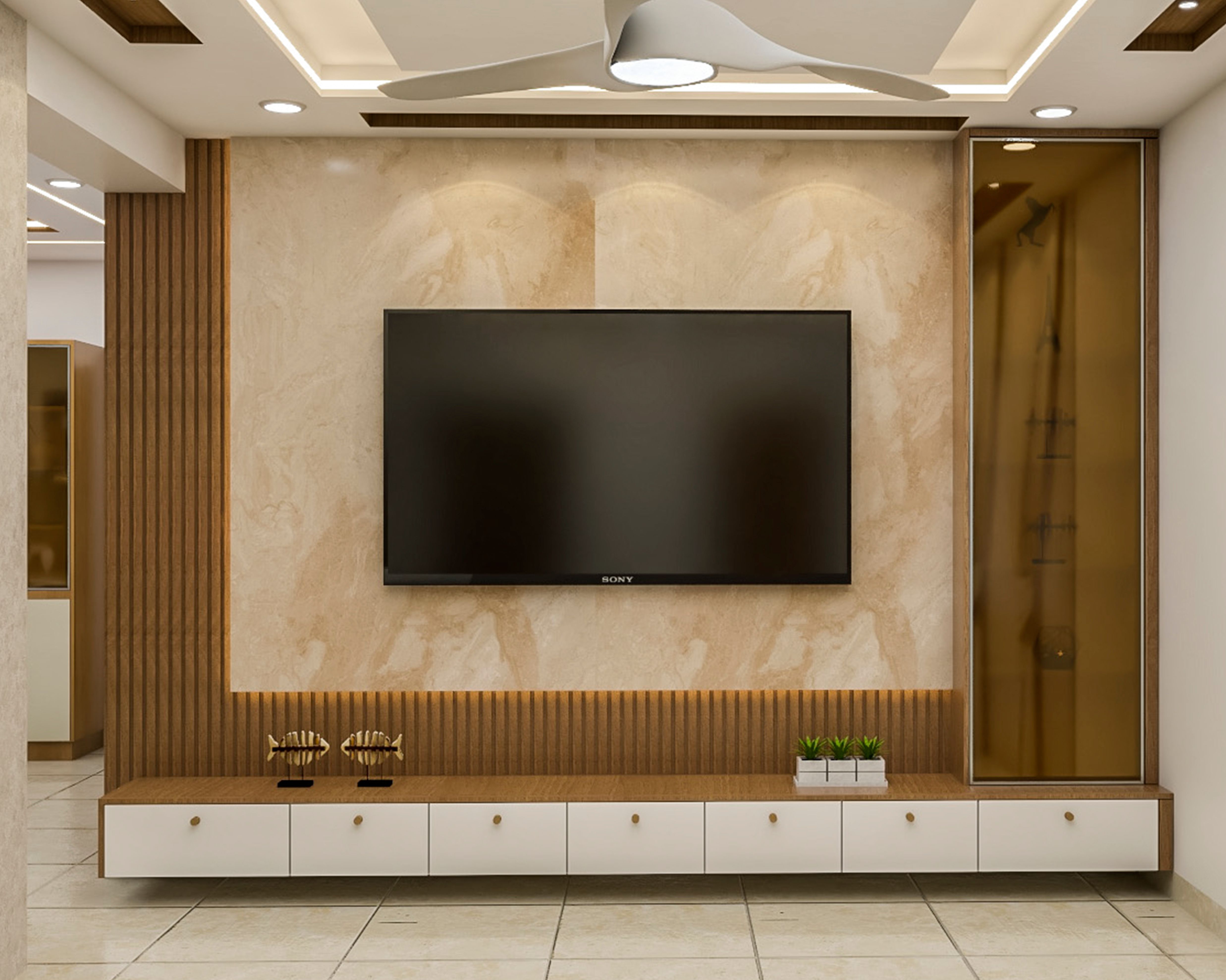 Tv Unit Design With Panelling | Sexiz Pix