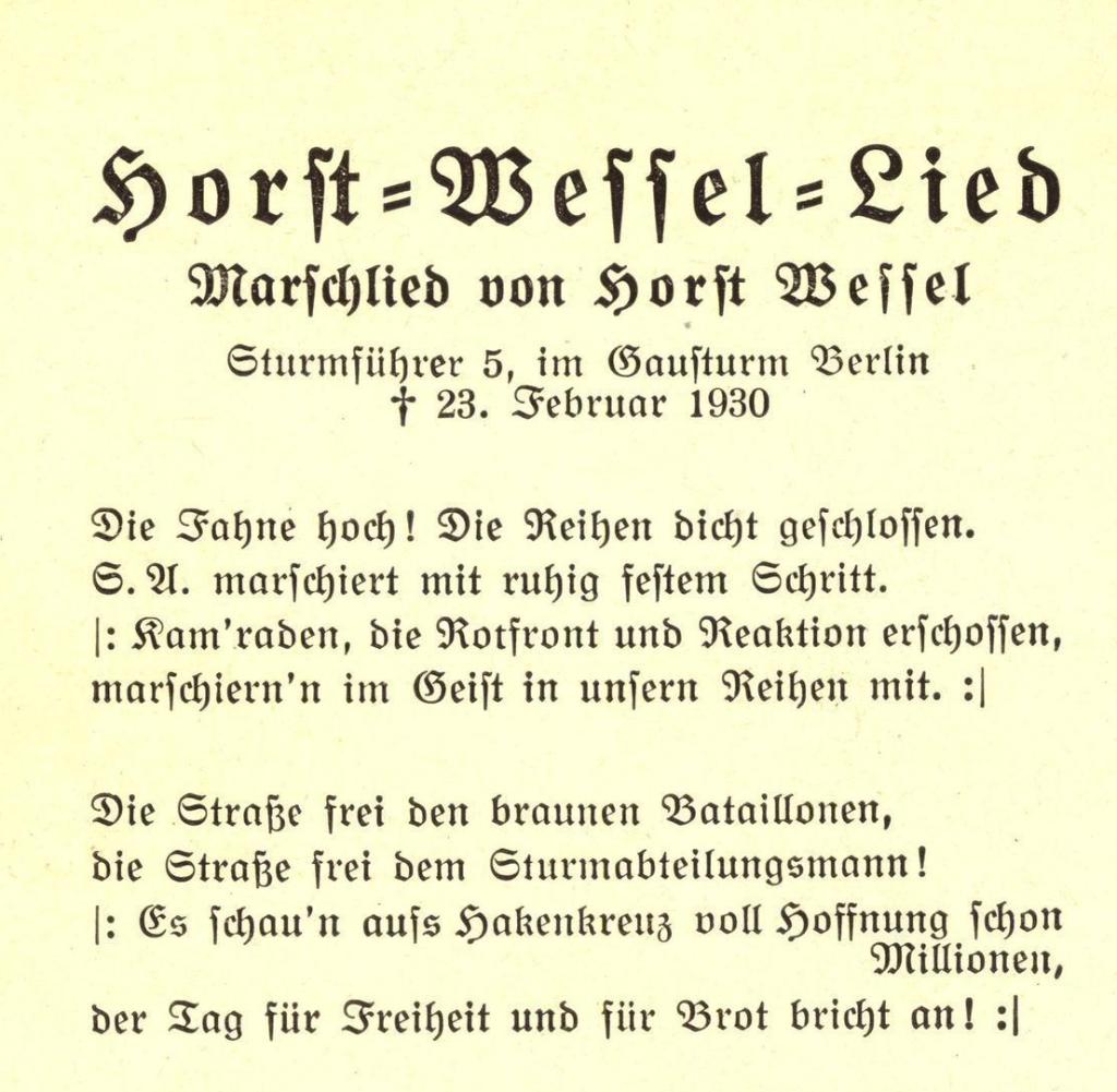 Horst Wessel Lied Lyrics