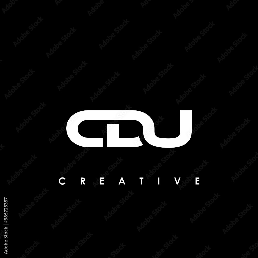 CDU Letter Initial Logo Design Template Vector Illustration Stock