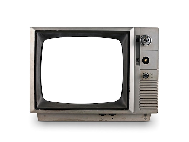 Premium Photo | Old tv on white background isolated